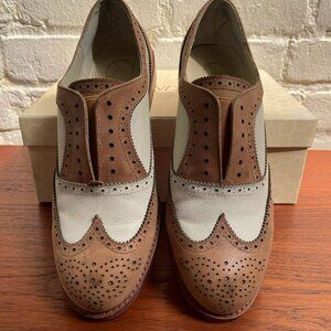 Candela NYC Spectator Slip On Leather Oxford US8 EUC
